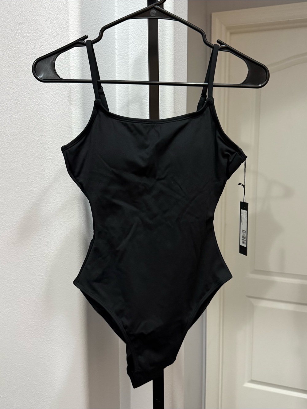 New TA3 XS Regular/Long Lacey Black Lace Up Shaping One Piece Swimsuit Shapewear
